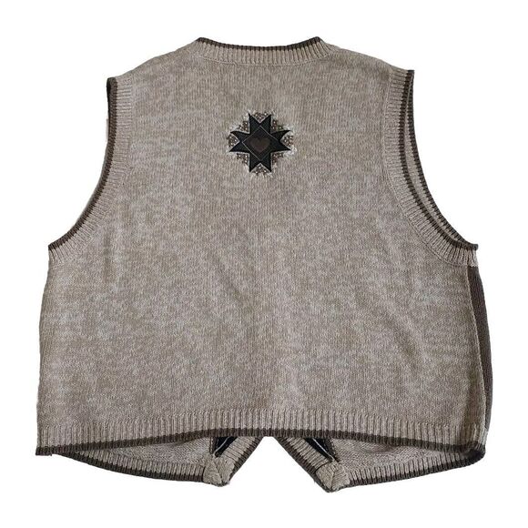 Vintage Christopher & Banks Hand Embroidered Fraktur Hex Sweater Vest Size XL - Picture 7 of 8